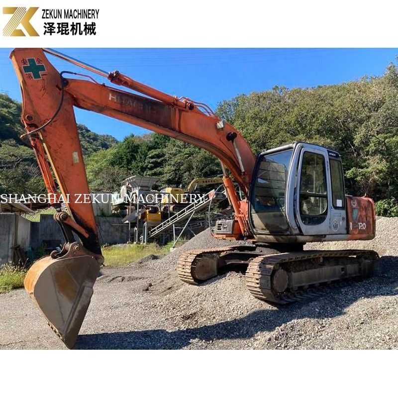 Original Color 12Ton Used Hitachi EX 120 Excavator EX120-5 with 60.5Kw ISUZU Engine