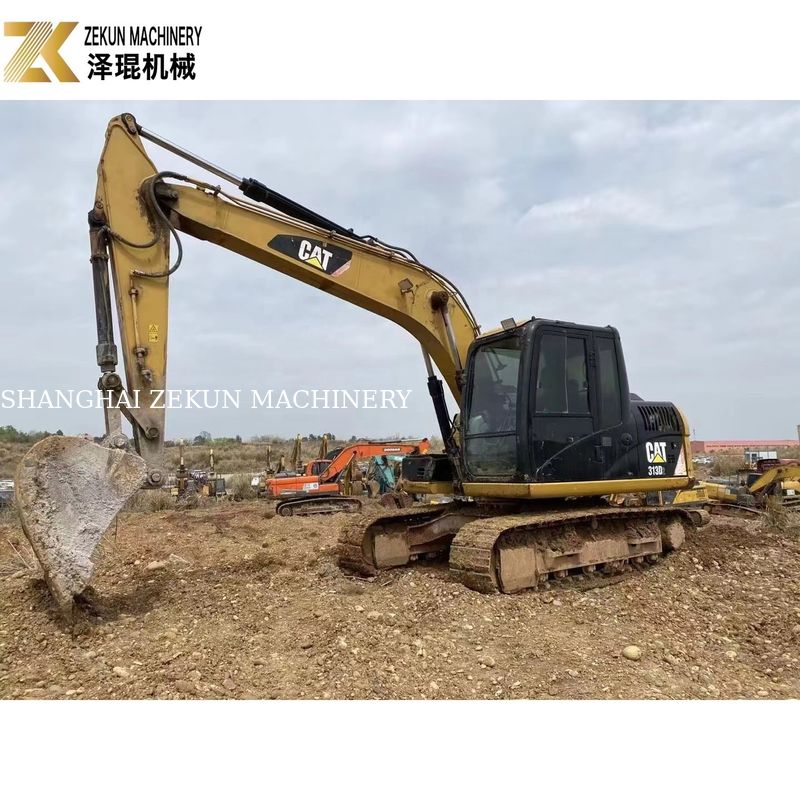 Used Cat 313 Excavator 13 Ton Road Building Equipment with 0.65m3 Bucket Capacity