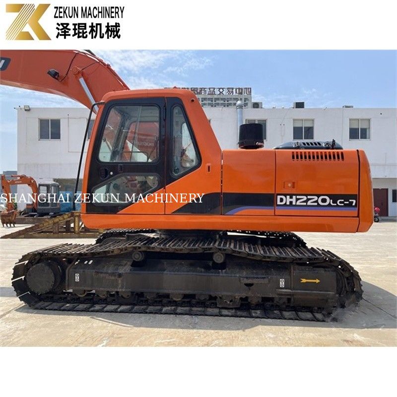 Used Earth Digger 22 Ton Doosan 220 Excavator DH220LC-7 Engine 21400 K