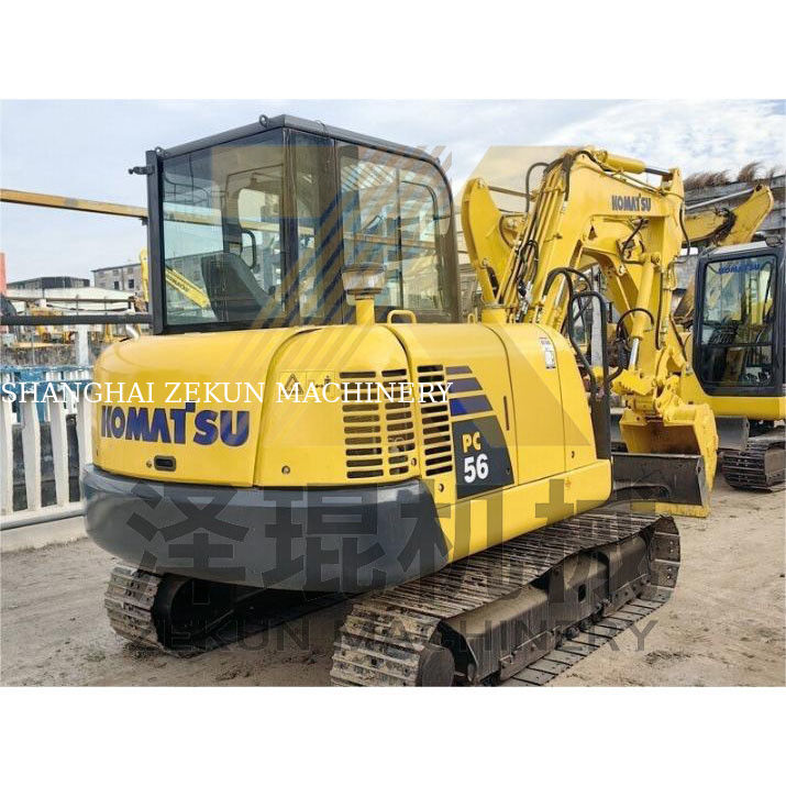 Secondhand Komatsu PC56 Excavator with 0.2m3 Bucket Capacity and 0-2000 Working Hours