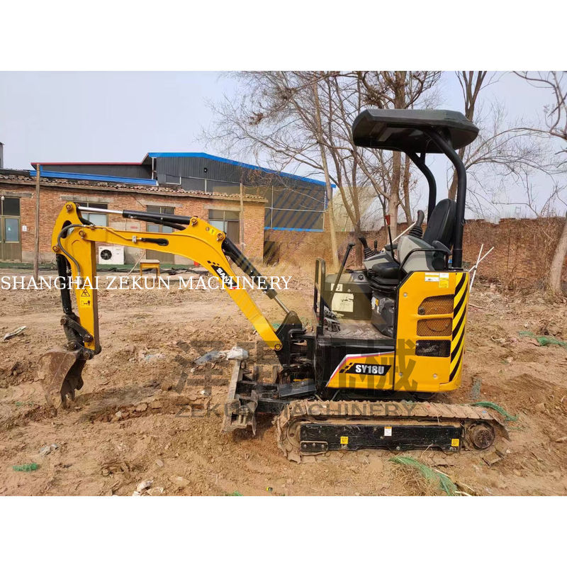 SANY SY18U 1.8 Ton Mini Excavator with 14.6 KW Power and 0.04 m3 Bucket Capacity