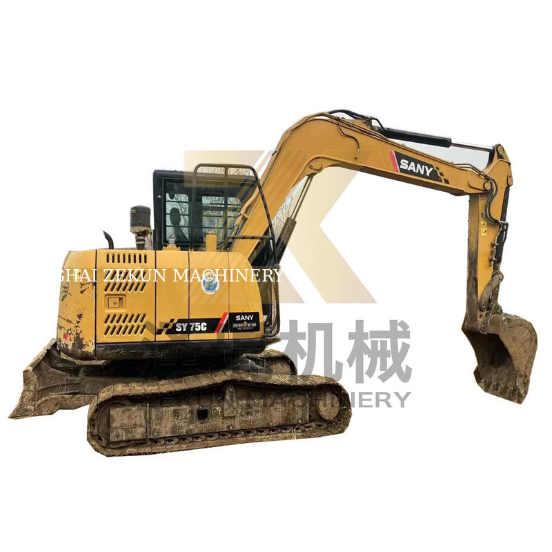 Used Sany SY75C Crawler Excavator in Shanghai with 55 KW Power and 7000 KG Weight