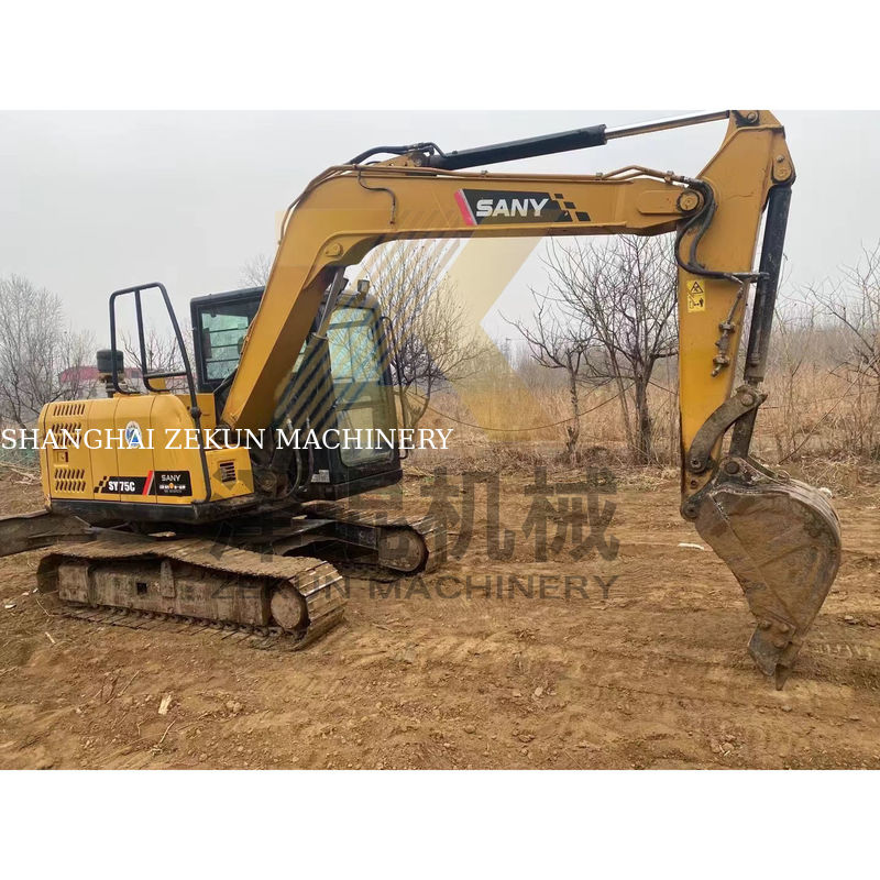 Used Sany SY75C Crawler Excavator in Shanghai with 55 KW Power and 7000 KG Weight