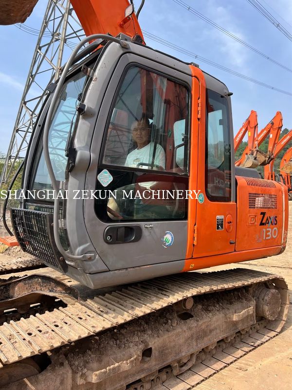 Used Hitachi ZX130-6 Excavator With 11053hrs 4.6m Boom Length 34.3 MPa Hydraulic Pressure