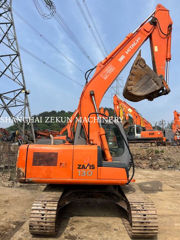 Used Hitachi ZX130-6 Excavator With 11053hrs 4.6m Boom Length 34.3 MPa Hydraulic Pressure